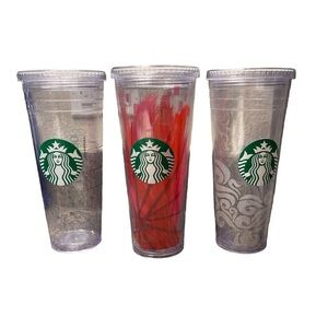 Starbucks Tumblers Venti Size Basic, Pink/Red Hawaii GUC